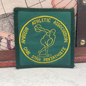 Vintage Patch AAA 1 One Star Pentathlete Amateur Athletics Association Badge