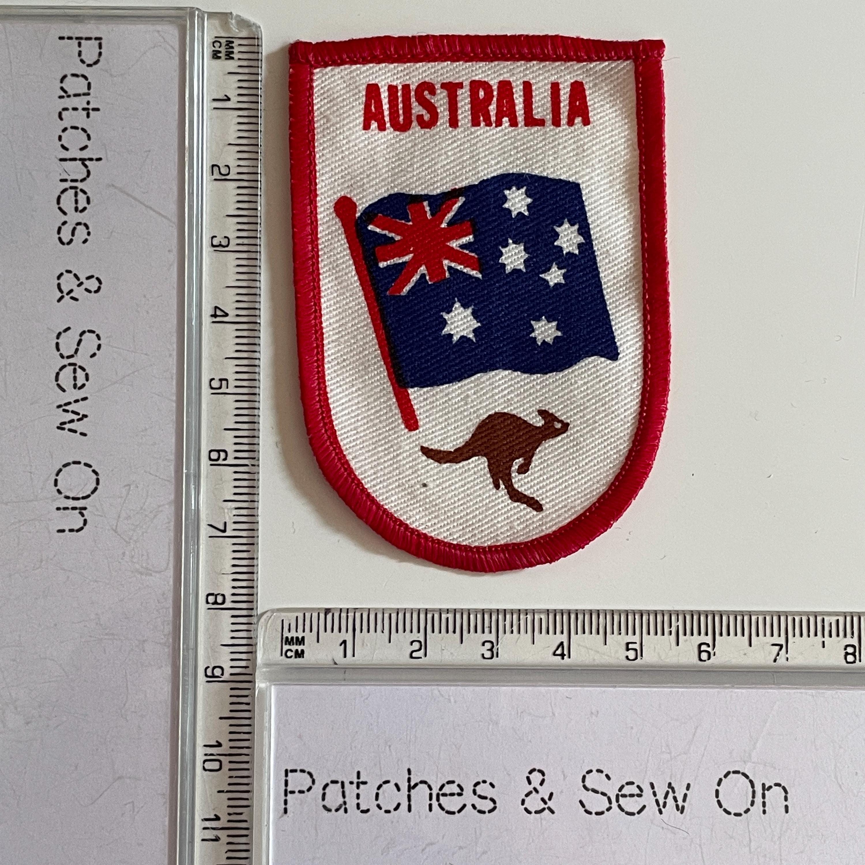 Toppa Ricamata Canguro Con Bandiera Australia – Da Cucire O Stirare Su Giacca O Zaino