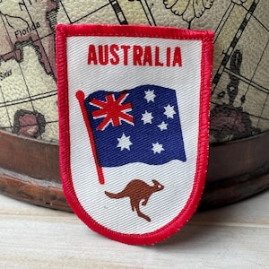 Vintage Patch AUSTRALIA Flag Kangaroo Souvenir Sew On Cloth Badge