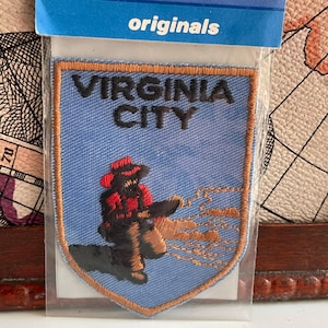 Vintage Patch VIRGINIA CITY Nevada Mining USA Souvenir Sew On Cloth Badge