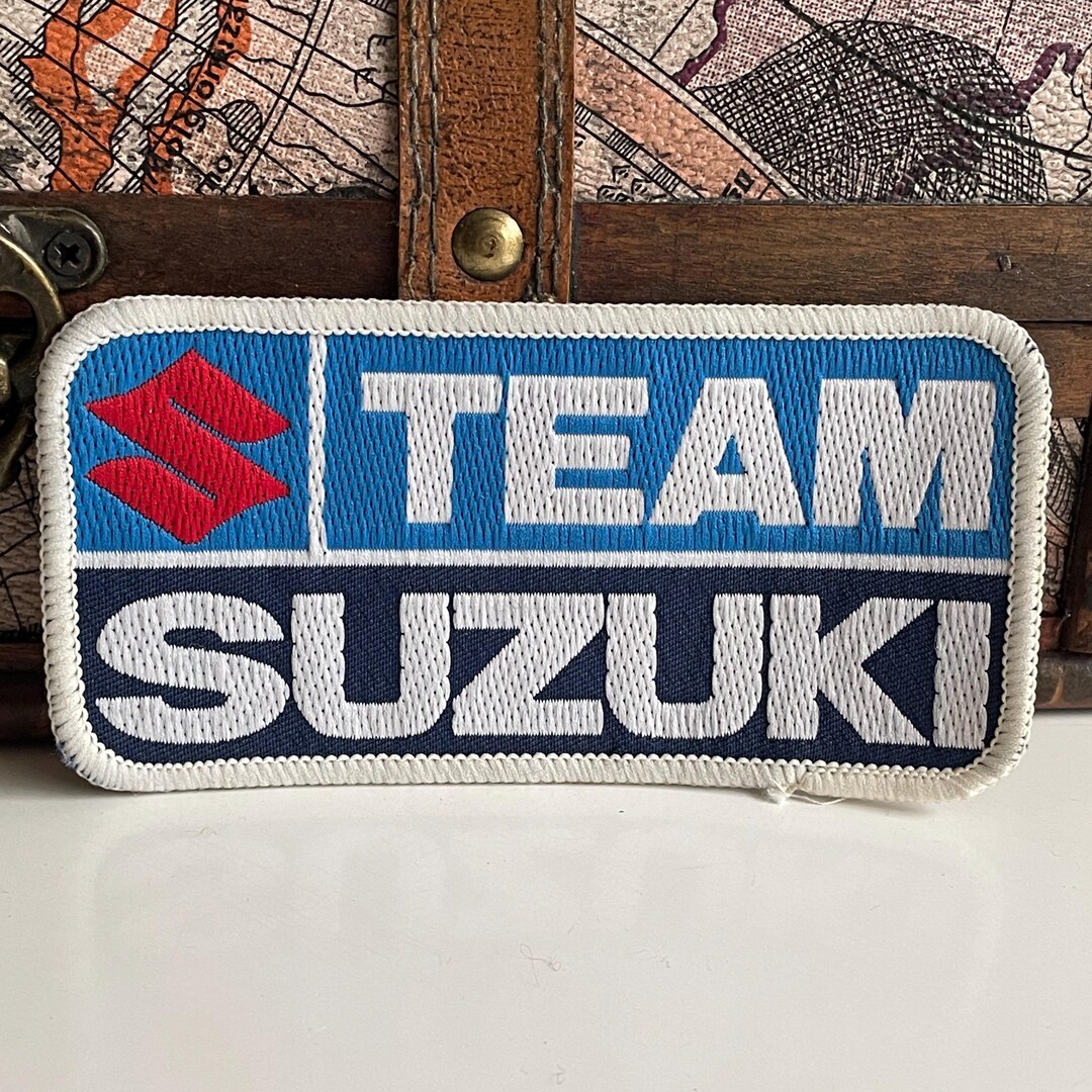 Vintage Patch TEAM SUZUKI Motorbike Racing Motocross Logo Sew on Cloth ...