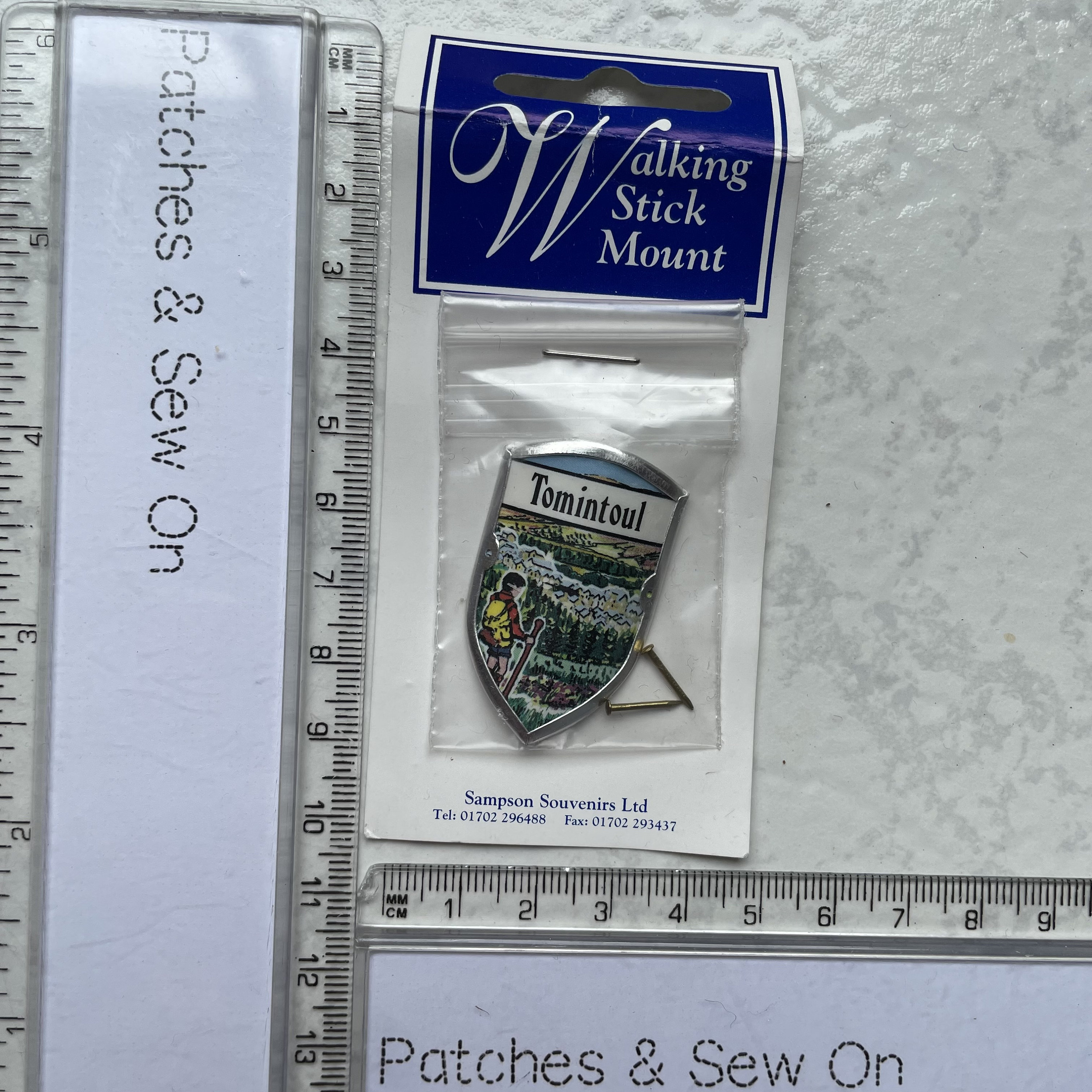 Vintage Walking Stick Badge TOMINTOUL Banffshire Scotland Etsy