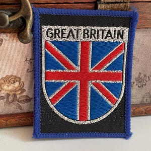 Vintage Patch Great Britain UK Union Jack Flag Souvenir Woven Sew On Cloth Badge