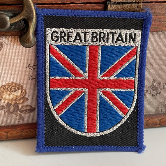 ヴィンテージパッチ イギリス ユニオンジャック旗 お土産 織り 縫い