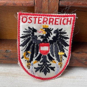 Vintage Aufnäher OSTERREICH Austria Wappen Wappen Flagge Souvenir Tuch Abzeichen