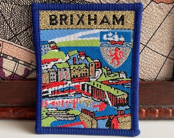 Vintage Patch BRIXHAM Torbay Devon England Souvenir Cloth Sew On Badge Patch