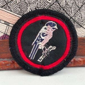 Vintage Girl Guides BULLFINCH Bird Patrol Emblem Embroidered Patch Sew On