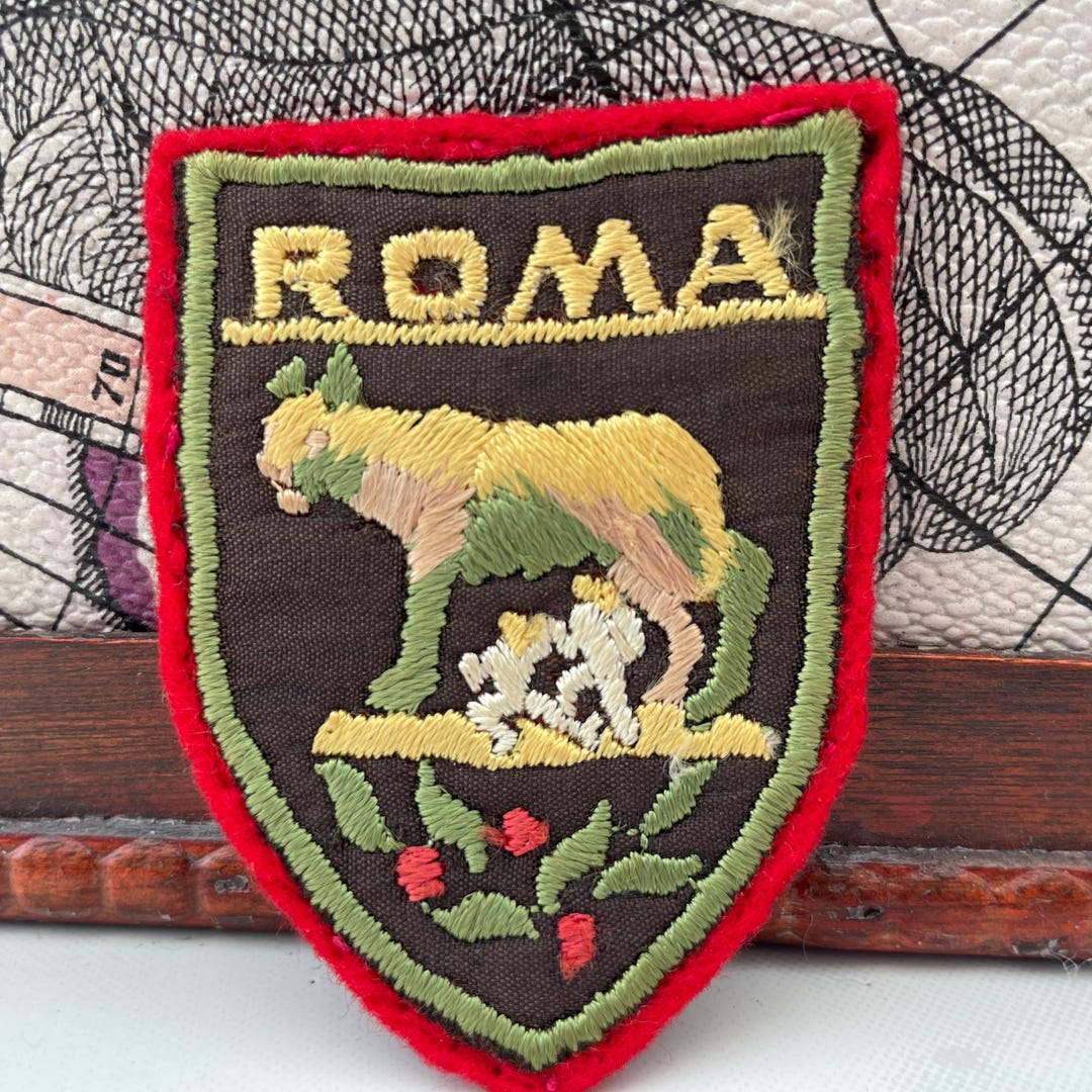 Oddity Patch Rome Vintage Patch ROME ROMA SPQR Lion Italy Italian Souvenir Badge Patch - Etsy