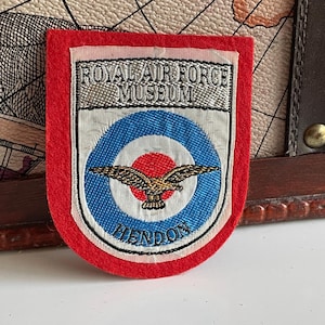 Vintage Patch RAF The Royal Air Force Hendon Museum Cloth Sew On Badge