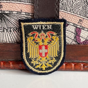 Vintage Patch WIEN VIENNA Austria Osterreich Coat of Arms Souvenir Small Badge