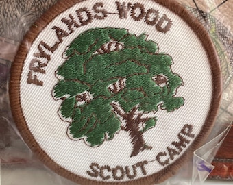 Parche vintage FRYLANDS WOOD Scout Camp Insignia de escultismo Parche para coser