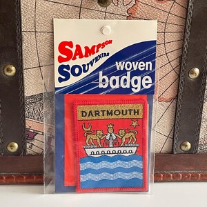 Vintage Patch DARTMOUTH Devon England Souvenir Woven Sew On Cloth Badge