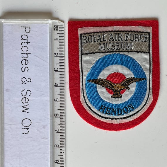 ヴィンテージ パッチ RAF 英国空軍 ヘンドン博物館 布製縫い付け
