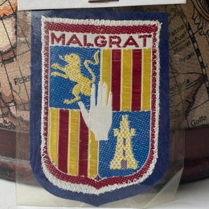 Vintage Patch MALGRAT DE MAR Barcelona Catalonia Spain Souvenir Cloth Badge