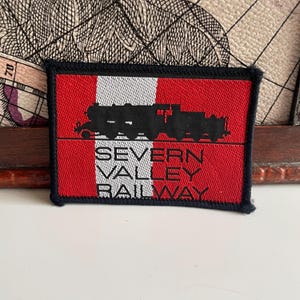 Vintage Severn Valley Railway Patch Steam Train Locomotive Souvenir Cloth Badge