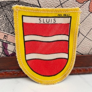 Vintage Patch SLUIS Holland Netherlands Dutch Souvenir Sew On Cloth Badge
