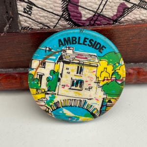 Vintage Badge AMBLESIDE Bridge House Cumbria Lake District Pin Button Badge