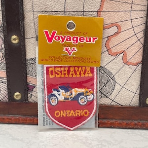 Vintage OSHAWA Patch Automotive Museum Ontario Canada Sew On Souvenir Badge