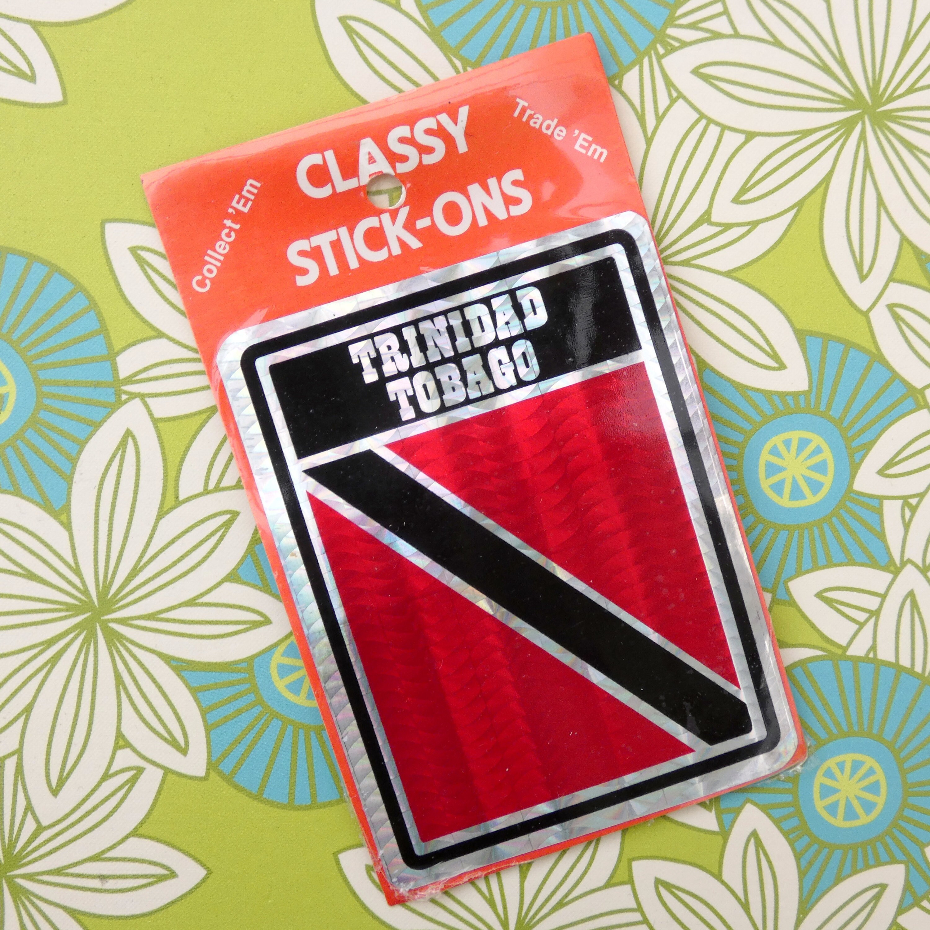 Vintage Prism Sticker Trinidad & Tobago Travel Flag Decal Etsy