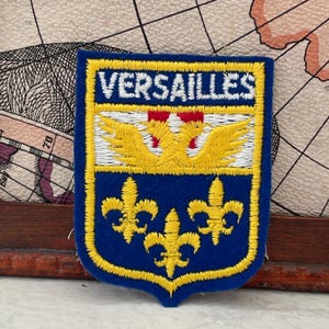 Vintage Versailles Patch Coat of Arms France French Souvenir Sew On Cloth Badge