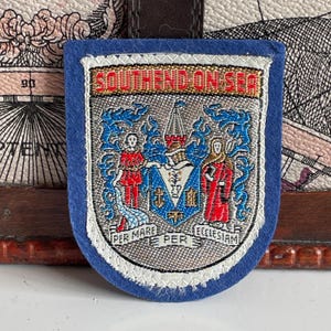 Écusson SOUTHEND ON SEA vintage Essex écusson brodé à coudre
