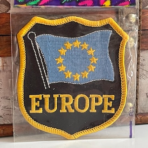 Vintage Patch EUROPE European Union Stars Flag Emblem Crest