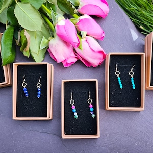 Filled gold gemstone earrings/ gemstone earrings/ agate earrings/ lapislazuli earrings/ malachite earrings/ turquoise earrings