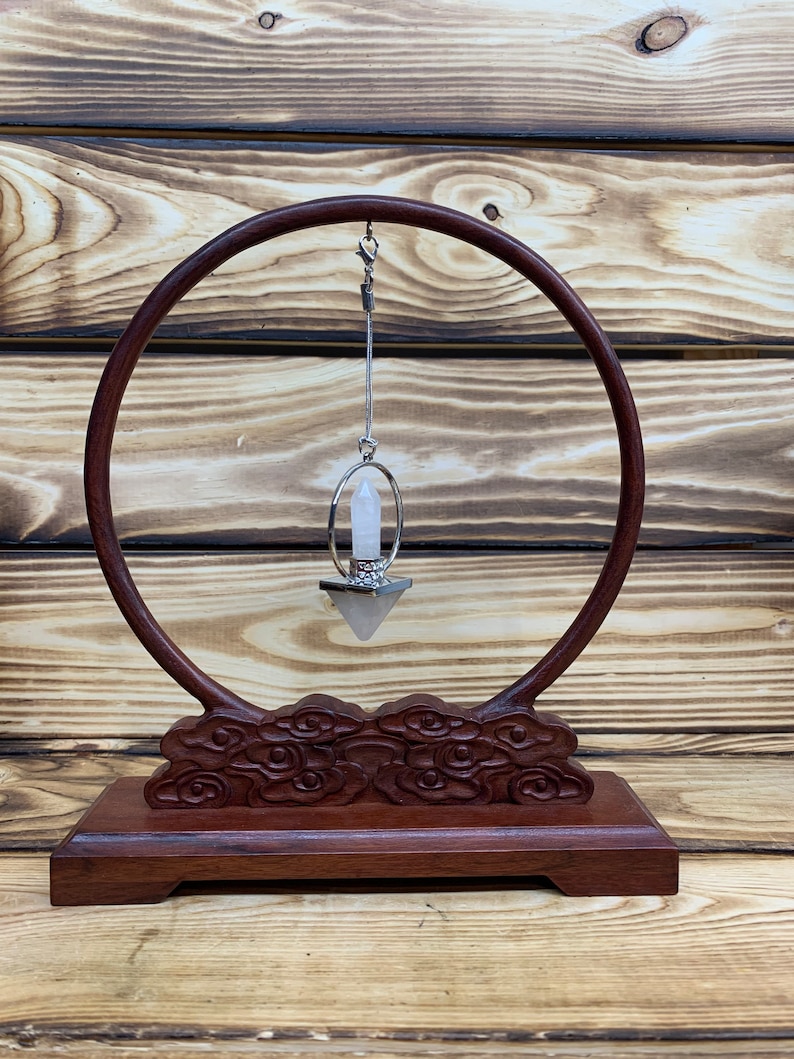 Round Wooden Carved Ornament Pendulum Decoration Hanger Holder Etsy