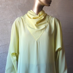 80&#39;s yellow silk tunic