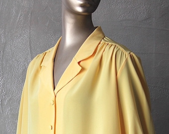 Chemisier veste 80's jaune soleil