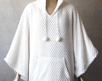 Boho chenille knit poncho