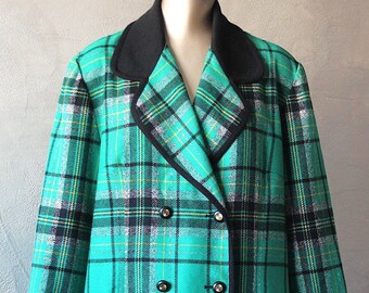 Chic 80s Scottish wool jacket