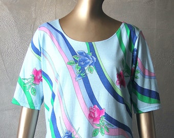 Vintage 70's printed knit tunic