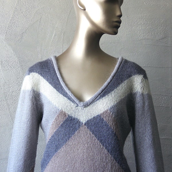 Robe pull en maille jacquard mohair