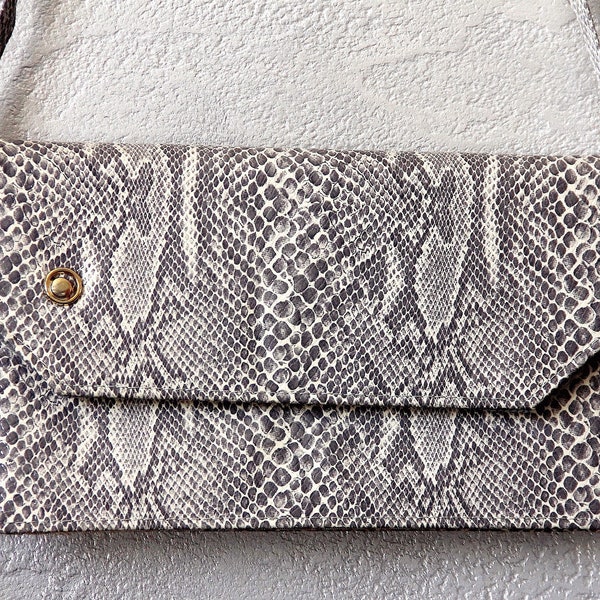 Sac pochette 70's aspect Python