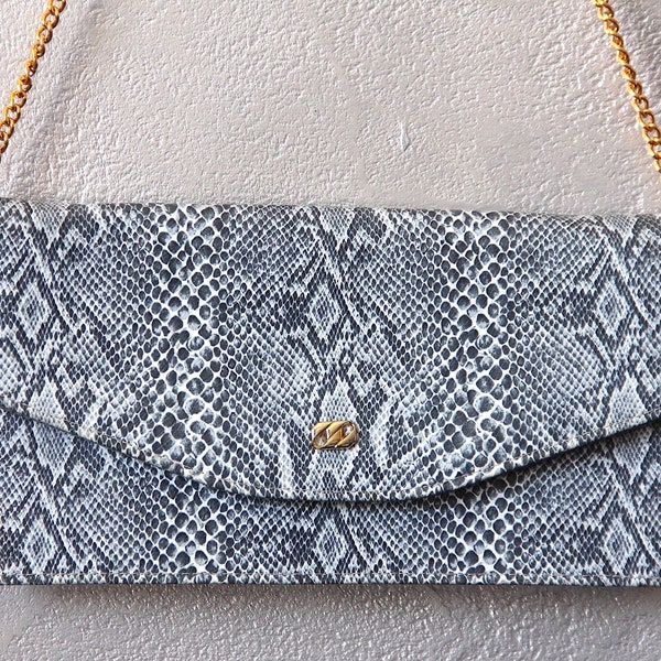 Sac pochette 70's aspect Python