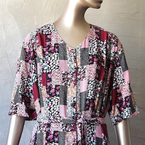 70&#39;s hippie dress with patchwork print