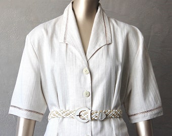80's fancy linen blend jacket