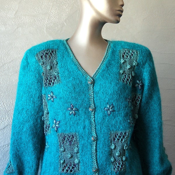 Cardigan mohair 80's chic