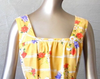 60's floral cotton dress