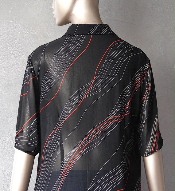 Graphic print 80's blouse - image 9