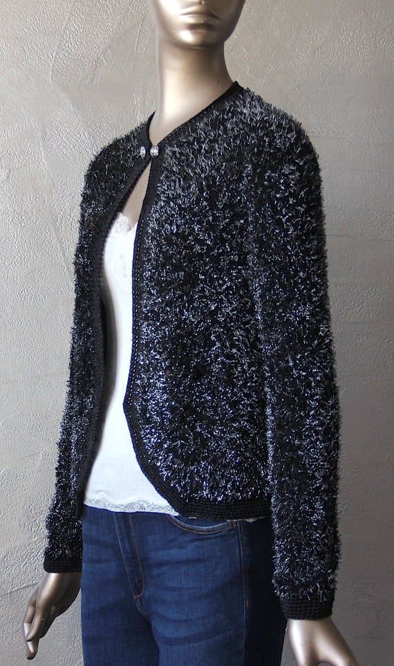 70's heather knit cardigan - image 4