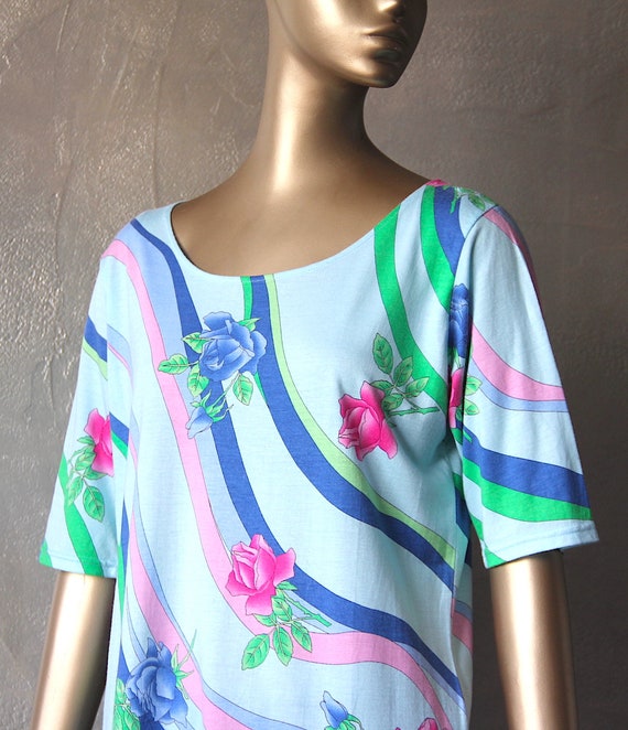 Vintage 70's printed knit tunic - image 3