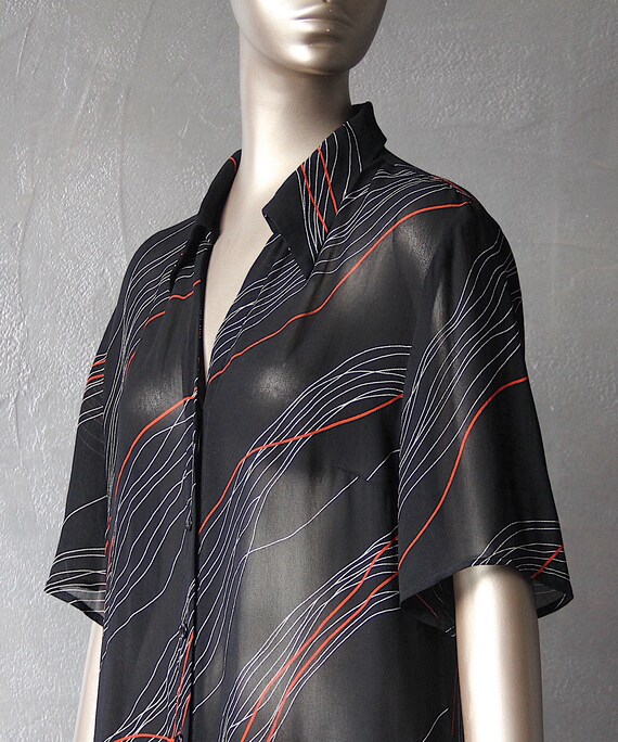 Graphic print 80's blouse - image 8