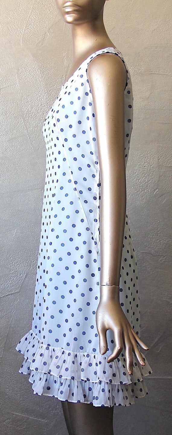 Cocktail dress 60'S printed polka dots - image 5