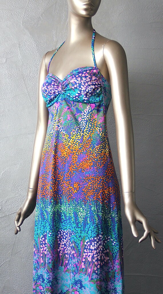 Long floral jersey dress