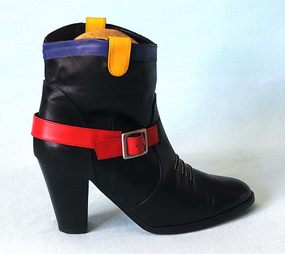 Fancy leather deals boots