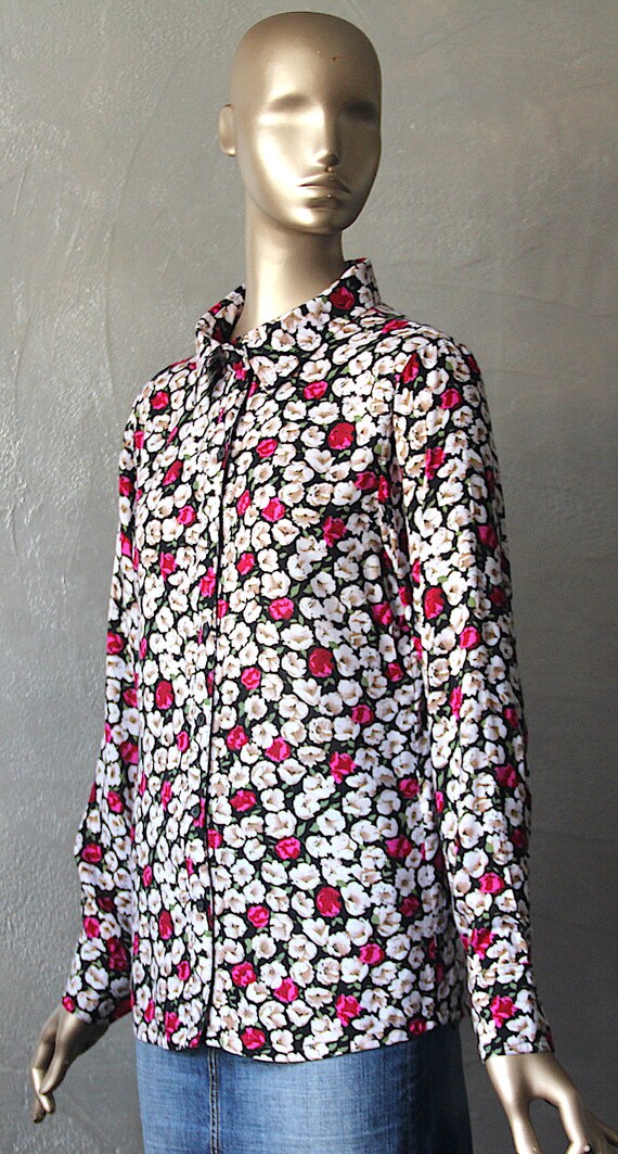 Liberty style floral 80's blouse - image 5