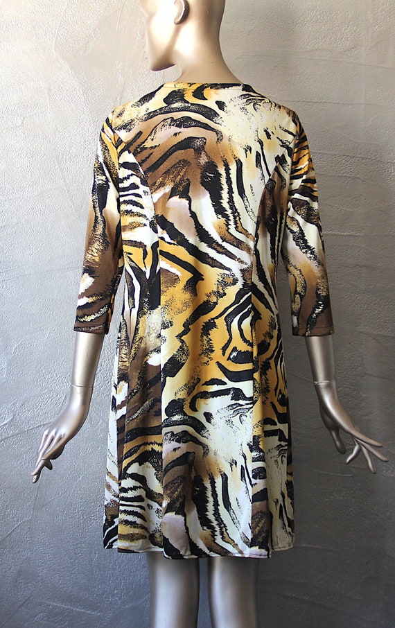 70's panther print dress - image 10