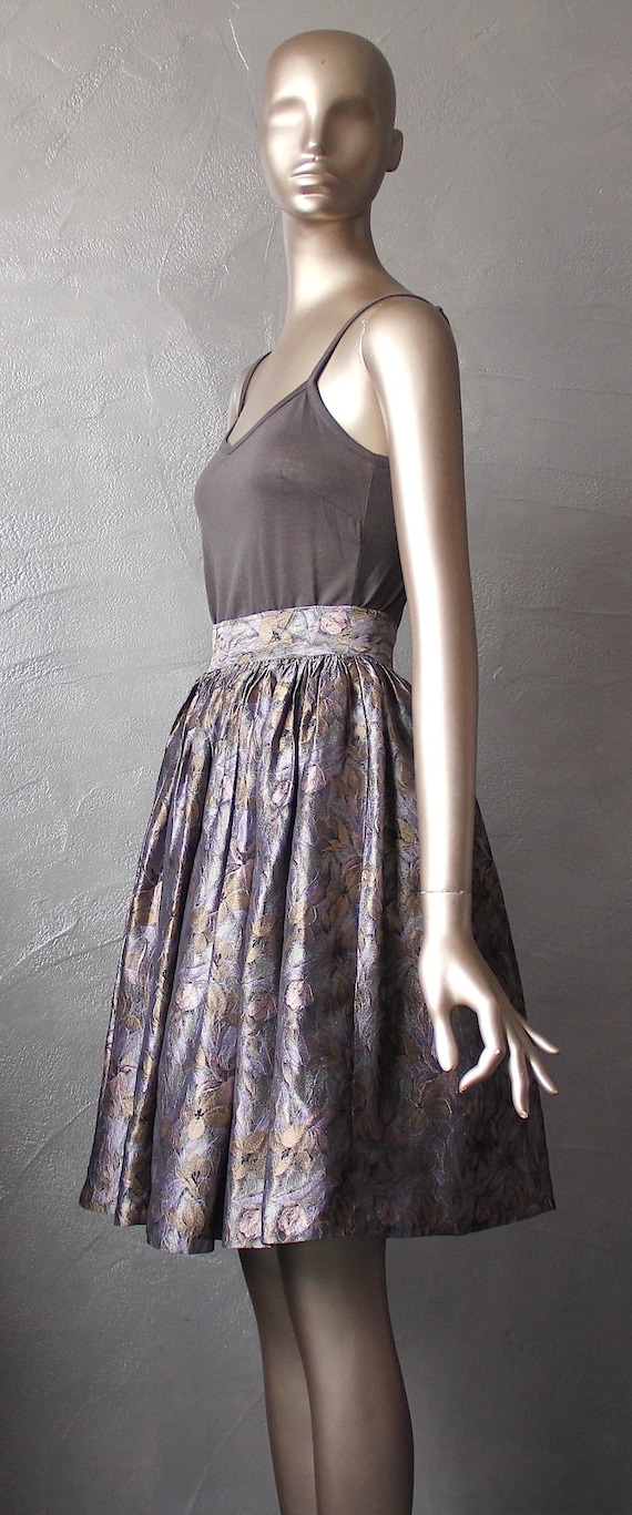 80'S metallic fabric skirt